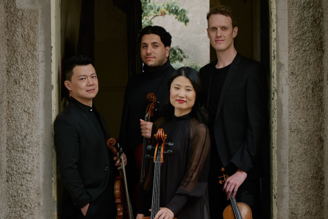 Affinity Quartet standing and posing