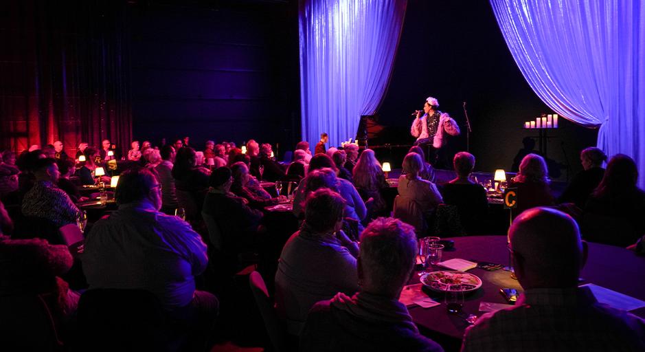Mama Alto performing to a crowd at The Round